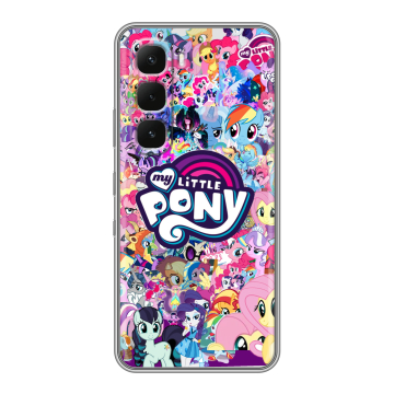 Силиконовый чехол на Infinix Hot 60 Pro с принтом My little pony Дружба чудо Силиконовый чехол на Infinix Hot 60 Pro с принтом My little pony Дружба чудо