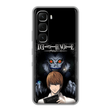 Силиконовый чехол на Infinix Hot 60 Pro с принтом Death note Тетрадь смерти