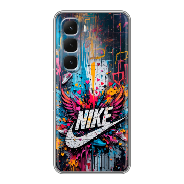 Силиконовый чехол на Infinix Hot 60 Pro с принтом Nike Найк Силиконовый чехол на Infinix Hot 60 Pro с принтом Nike Найк