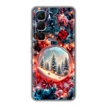 Силиконовый чехол на Infinix Hot 60 Pro с принтом Новый год