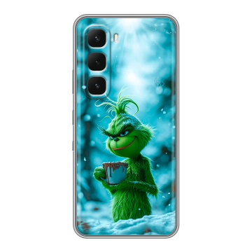 Силиконовый чехол на Infinix Hot 60 Pro с принтом Новый год гринч