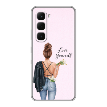 Силиконовый чехол на Infinix Hot 60 Pro с принтом женский Силиконовый чехол на Infinix Hot 60 Pro с принтом женский