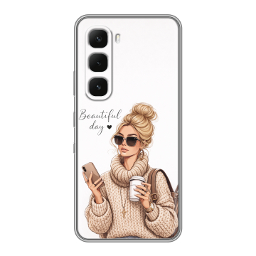 Силиконовый чехол на Infinix Hot 60 Pro с принтом женский Силиконовый чехол на Infinix Hot 60 Pro с принтом женский