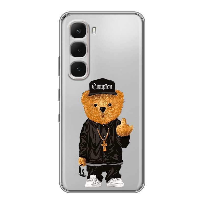 Силиконовый чехол на Infinix Hot 60 Pro с принтом Мишка Силиконовый чехол на Infinix Hot 60 Pro с принтом Мишка