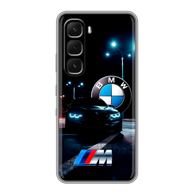 Силиконовый чехол на Infinix Hot 60 Pro с принтом БМВ BMW Силиконовый чехол на Infinix Hot 60 Pro с принтом БМВ BMW