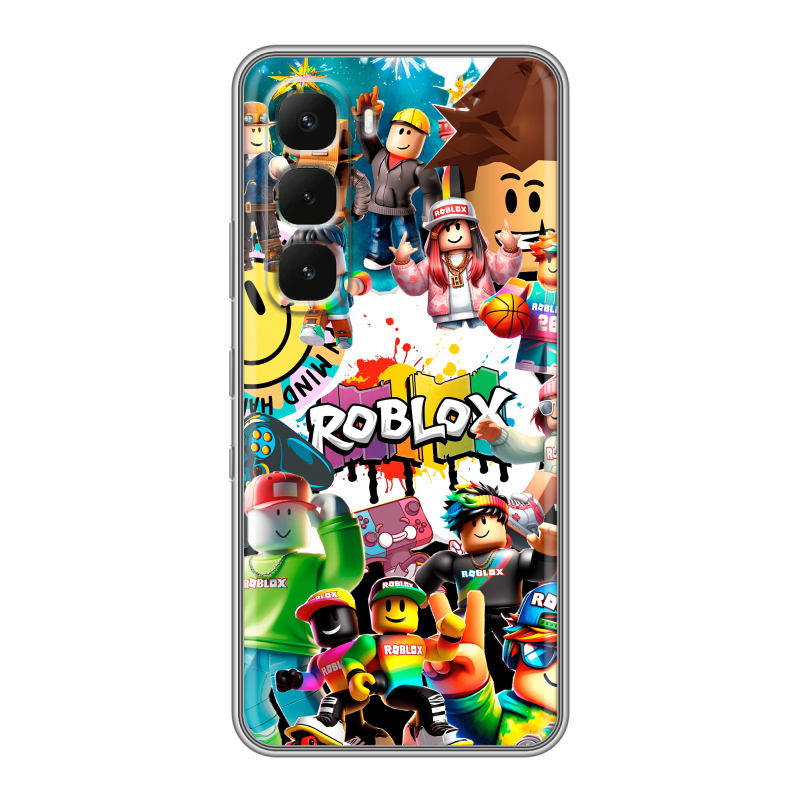 Силиконовый чехол на Infinix Hot 60 Pro с принтом Roblox Роблокс Силиконовый чехол на Infinix Hot 60 Pro с принтом Roblox Роблокс