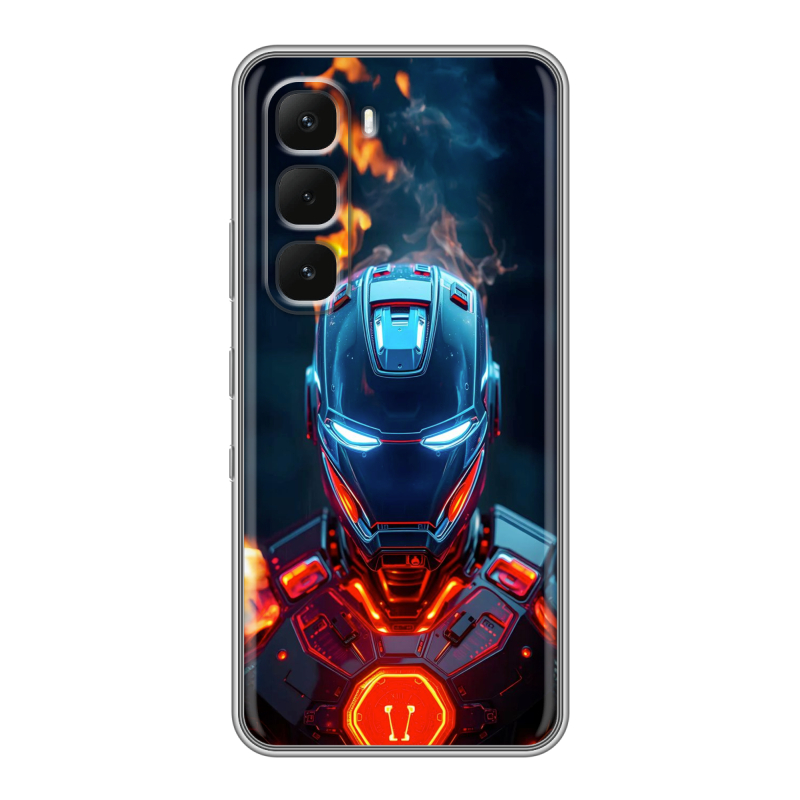 Силиконовый чехол на Infinix Hot 60 Pro с принтом IronMan Железный человек Силиконовый чехол на Infinix Hot 60 Pro с принтом IronMan Железный человек