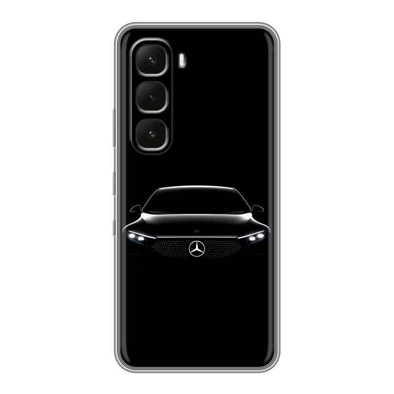 Силиконовый чехол на Infinix Hot 60 Pro с принтом Mercedes Мерседес Силиконовый чехол на Infinix Hot 60 Pro с принтом Mercedes Мерседес