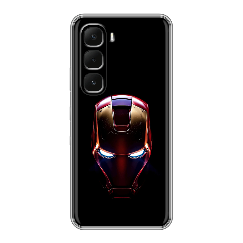 Силиконовый чехол на Infinix Hot 60 Pro с принтом IronMan Железный человек Силиконовый чехол на Infinix Hot 60 Pro с принтом IronMan Железный человек