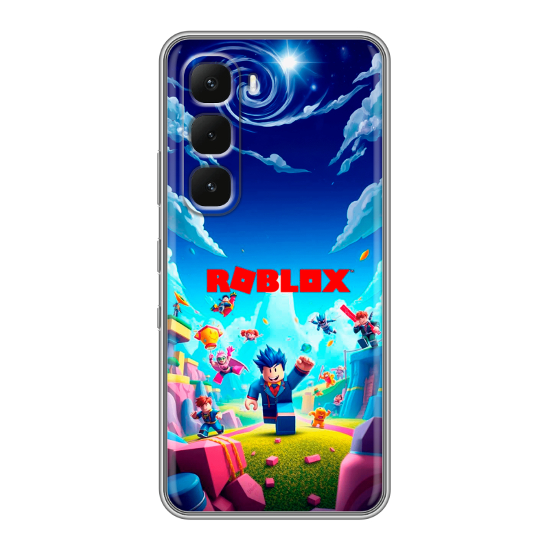Силиконовый чехол на Infinix Hot 60 Pro с принтом Roblox Роблокс Силиконовый чехол на Infinix Hot 60 Pro с принтом Roblox Роблокс