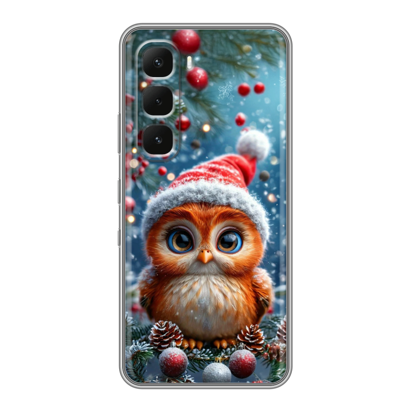 Силиконовый чехол на Infinix Hot 60 Pro с принтом Новый год Силиконовый чехол на Infinix Hot 60 Pro с принтом Новый год