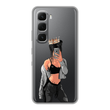 Силиконовый чехол на Infinix Hot 60 Pro Plus с принтом Женские принты