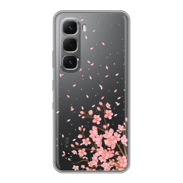 Силиконовый чехол на Infinix Hot 60 Pro Plus с принтом Ветка сакуры