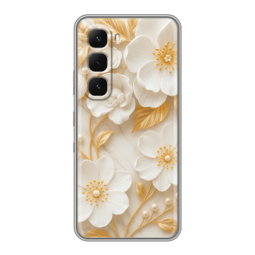 Силиконовый чехол на Infinix Hot 60 Pro Plus с принтом Цветы