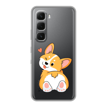 Силиконовый чехол на Infinix Hot 60 Pro Plus с принтом Корги