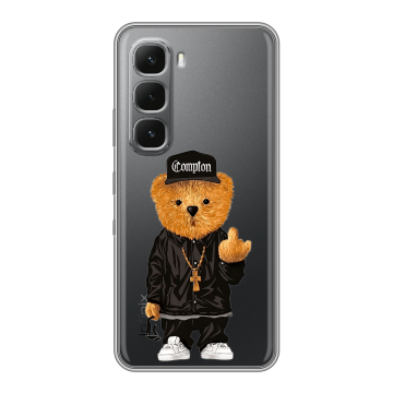 Силиконовый чехол на Infinix Hot 60 Pro Plus с принтом Плюшевый медведь