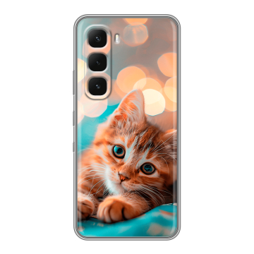 Силиконовый чехол на Infinix Hot 60 Pro Plus с принтом котик