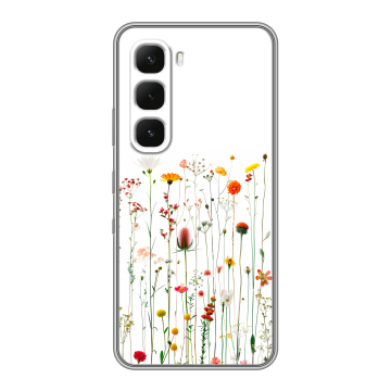 Силиконовый чехол на Infinix Hot 60 Pro Plus с принтом цветы
