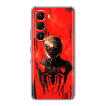 Силиконовый чехол на Infinix Hot 60 Pro Plus с принтом человек паук spiderman