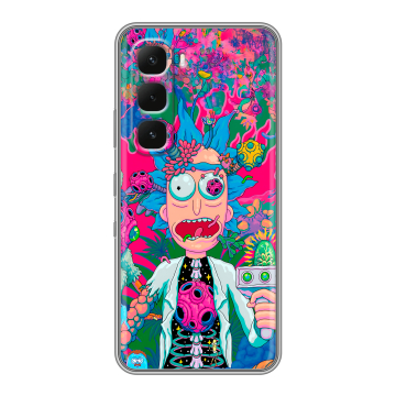 Силиконовый чехол на Infinix Hot 60 Pro Plus с принтом Рик и Морти Rick Morty