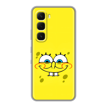 Силиконовый чехол на Infinix Hot 60 Pro Plus с принтом спанчбоб спанч боб Силиконовый чехол на Infinix Hot 60 Pro Plus с принтом спанчбоб спанч боб