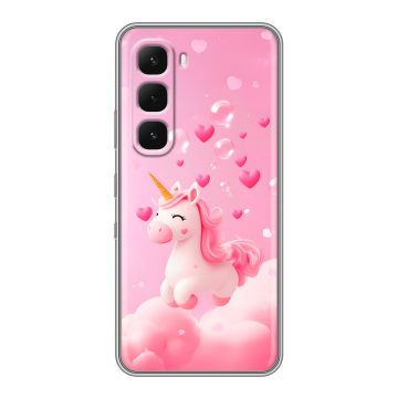 Силиконовый чехол на Infinix Hot 60 Pro Plus с принтом Единорог Силиконовый чехол на Infinix Hot 60 Pro Plus с принтом Единорог