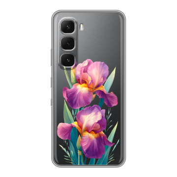 Силиконовый чехол на Infinix Hot 60 Pro Plus с принтом Цветы орхидеи