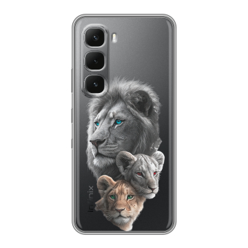 Силиконовый чехол на Infinix Hot 60 Pro Plus с принтом Львы