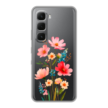 Силиконовый чехол на Infinix Hot 60 Pro Plus с принтом Цветы