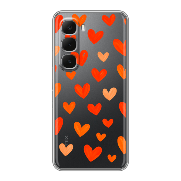 Силиконовый чехол на Infinix Hot 60 Pro Plus с принтом Сердечки