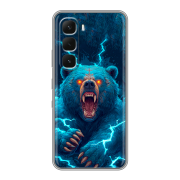 Силиконовый чехол на Infinix Hot 60 Pro Plus с принтом Медведь