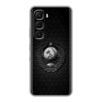 Силиконовый чехол на Infinix Hot 60 Pro Plus с принтом Герб Флаг СССР Силиконовый чехол на Infinix Hot 60 Pro Plus с принтом Герб Флаг СССР