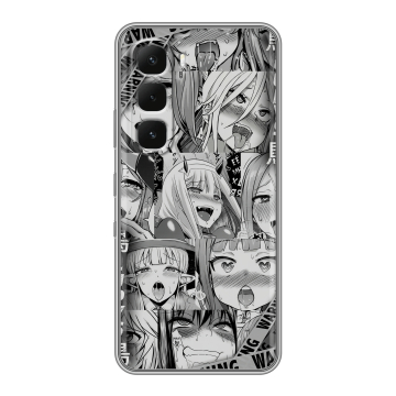 Силиконовый чехол на Infinix Hot 60 Pro Plus с принтом Ahegao Ахегао Аниме
