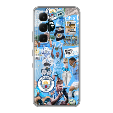 Силиконовый чехол на Infinix Hot 60 Pro Plus с принтом Man City Манчестер Сити