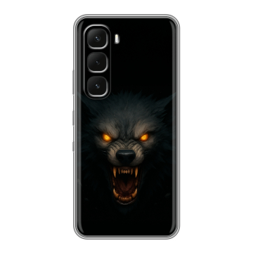 Силиконовый чехол на Infinix Hot 60 Pro Plus с принтом Волк