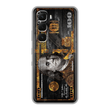Силиконовый чехол на Infinix Hot 60 Pro Plus с принтом Доллар деньги