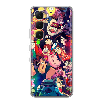 Силиконовый чехол на Infinix Hot 60 Pro Plus с принтом Gravity Falls Гравити Фолз