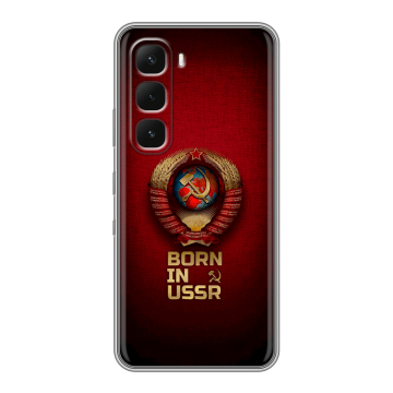 Силиконовый чехол на Infinix Hot 60 Pro Plus с принтом Флаг Герб СССР