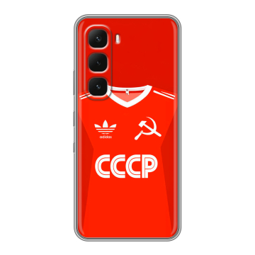 Силиконовый чехол на Infinix Hot 60 Pro Plus с принтом Флаг Герб СССР