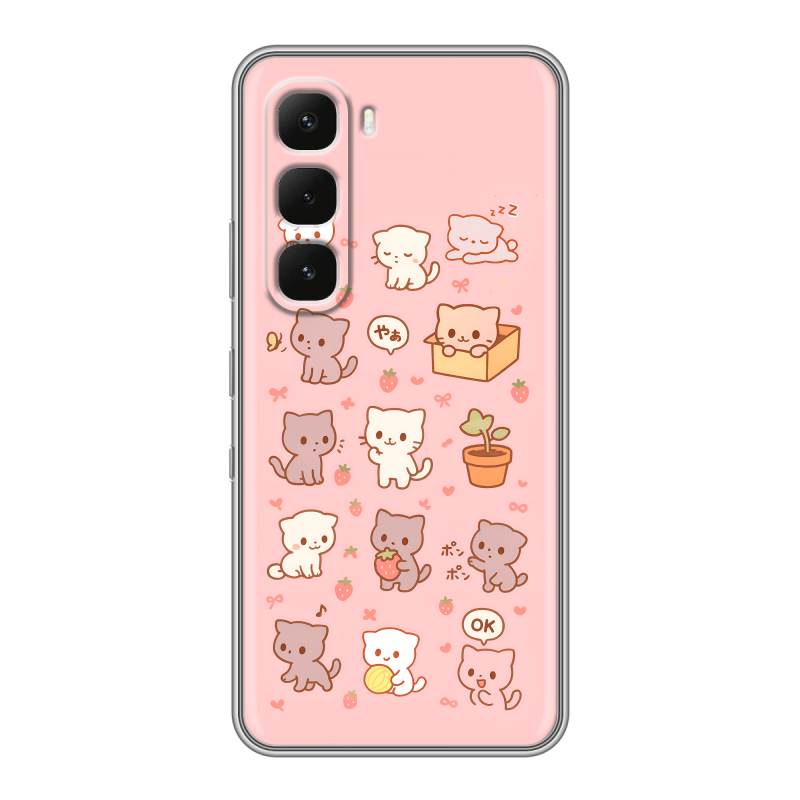 Силиконовый чехол на Infinix Hot 60 Pro Plus с принтом Hello Kitty Хелоу Кити Силиконовый чехол на Infinix Hot 60 Pro Plus с принтом Hello Kitty Хелоу Кити
