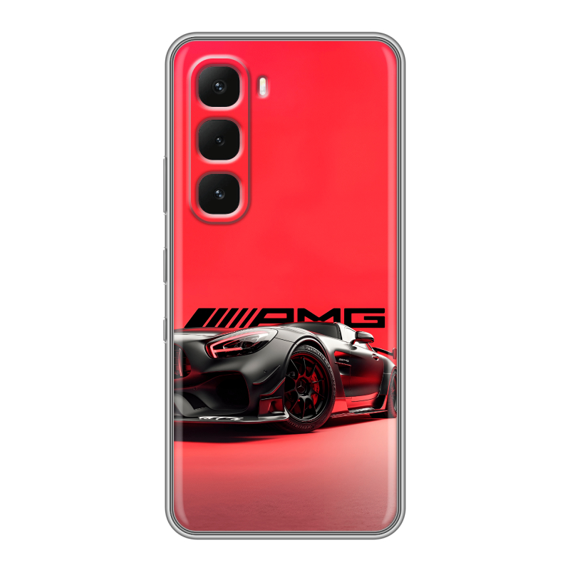 Силиконовый чехол на Infinix Hot 60 Pro Plus с принтом Мерседес Mercedes AMG Силиконовый чехол на Infinix Hot 60 Pro Plus с принтом Мерседес Mercedes AMG