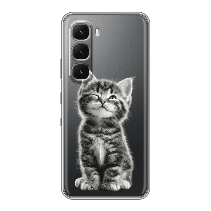 Силиконовый чехол на Infinix Hot 60 Pro Plus с принтом Котенок Силиконовый чехол на Infinix Hot 60 Pro Plus с принтом Котенок