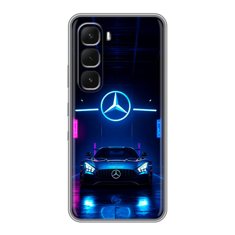 Силиконовый чехол на Infinix Hot 60 Pro Plus с принтом Mercedes Мерседес Силиконовый чехол на Infinix Hot 60 Pro Plus с принтом Mercedes Мерседес