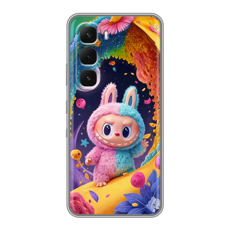 Силиконовый чехол на Infinix Hot 60 Pro Plus с принтом Labubu Лабубу Силиконовый чехол на Infinix Hot 60 Pro Plus с принтом Labubu Лабубу