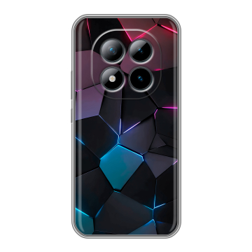 Силиконовый чехол на Xiaomi Redmi Note 15 Pro Plus с принтом Геометрия неона