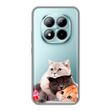 Силиконовый чехол на Xiaomi Redmi Note 15 Pro Plus с принтом Кошки
