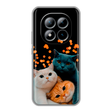 Силиконовый чехол на Xiaomi Redmi Note 15 Pro Plus с принтом Кошки