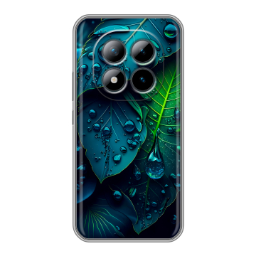 Силиконовый чехол на Xiaomi Redmi Note 15 Pro Plus с принтом Листья