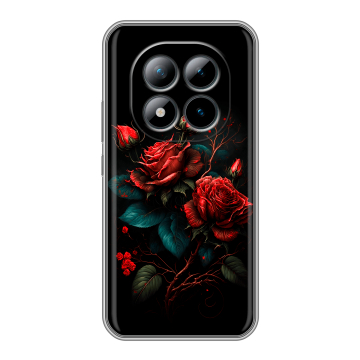 Силиконовый чехол на Xiaomi Redmi Note 15 Pro Plus 5G с принтом Розы красные Силиконовый чехол на Xiaomi Redmi Note 15 Pro Plus 5G с принтом Розы красные