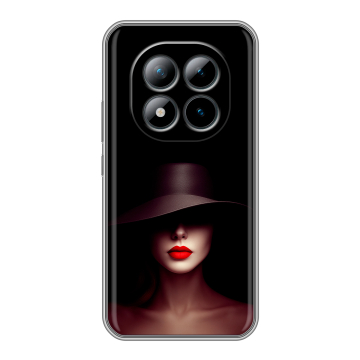 Силиконовый чехол на Xiaomi Redmi Note 15 Pro Plus 5G с принтом Девушка в шляпе Силиконовый чехол на Xiaomi Redmi Note 15 Pro Plus 5G с принтом Девушка в шляпе